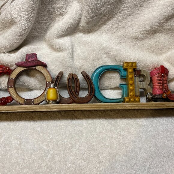 Home Decore - Cowgirl Western Sign Display Decoration - Picture 2 of 9